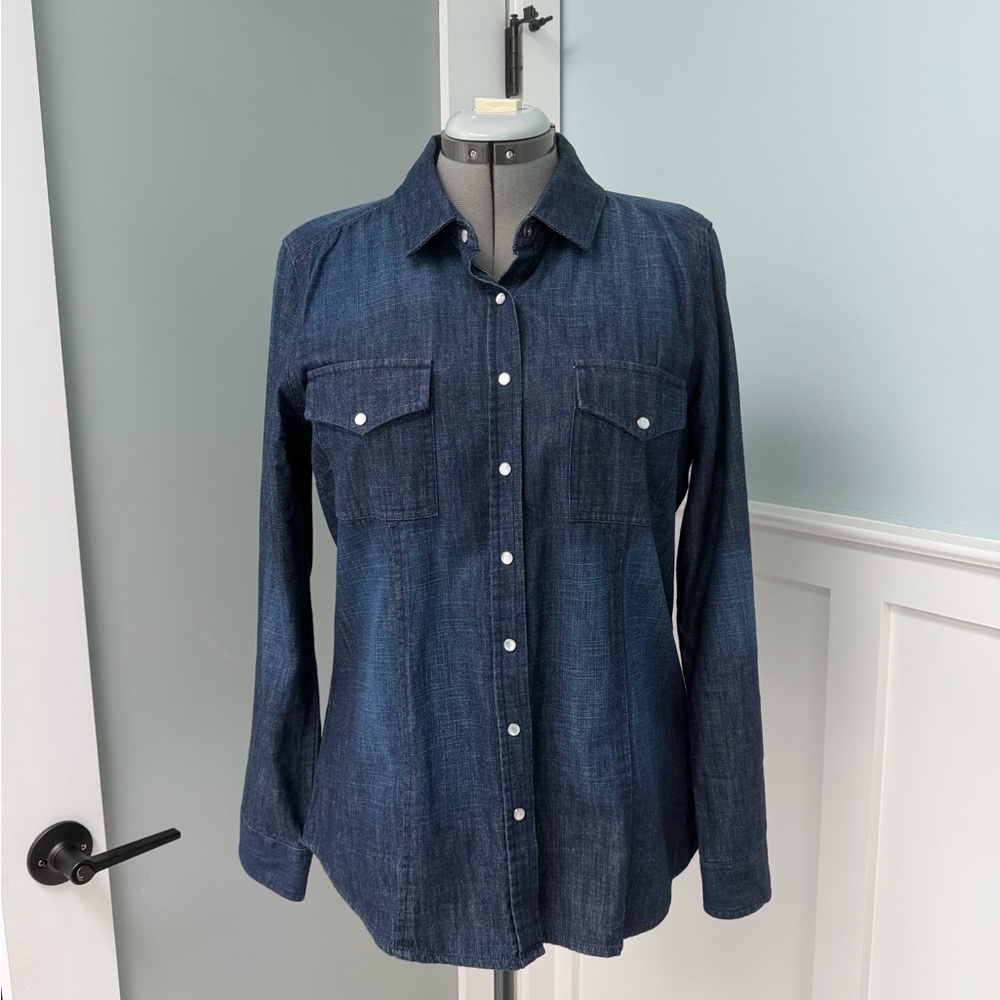 EUC G.H. Bass & Co. Indigo Denim Shirt L